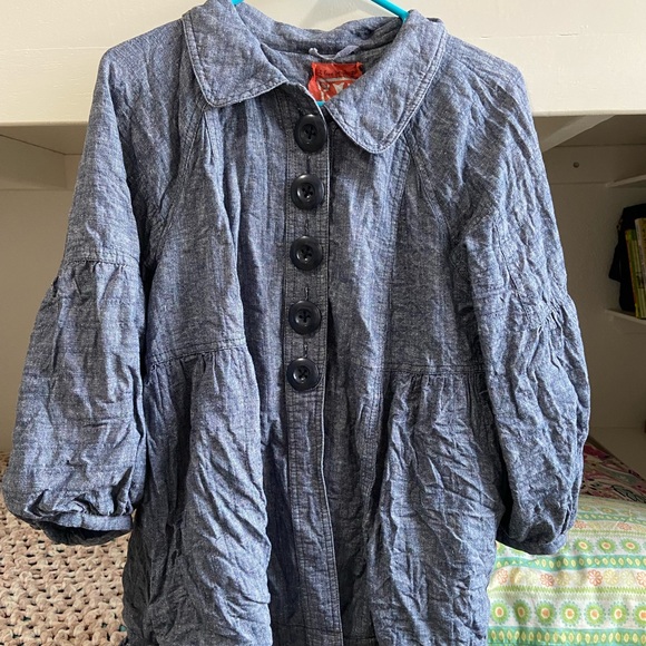 Free People linen baby doll jacket. - Picture 1 of 5